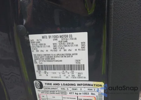 2013 Ford F-150 Svt Raptor from USA, damaged, VIN 1FTFW1R66DFD45249